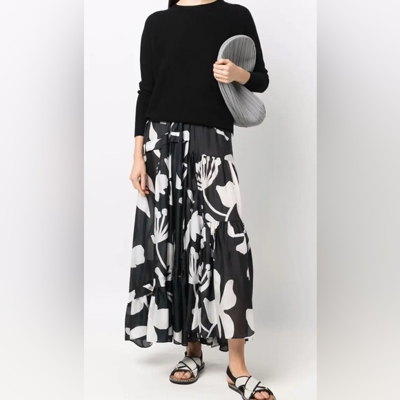Christian Wijnants Black & White Floral Skirt – Size 42 - Picture 2 of 11